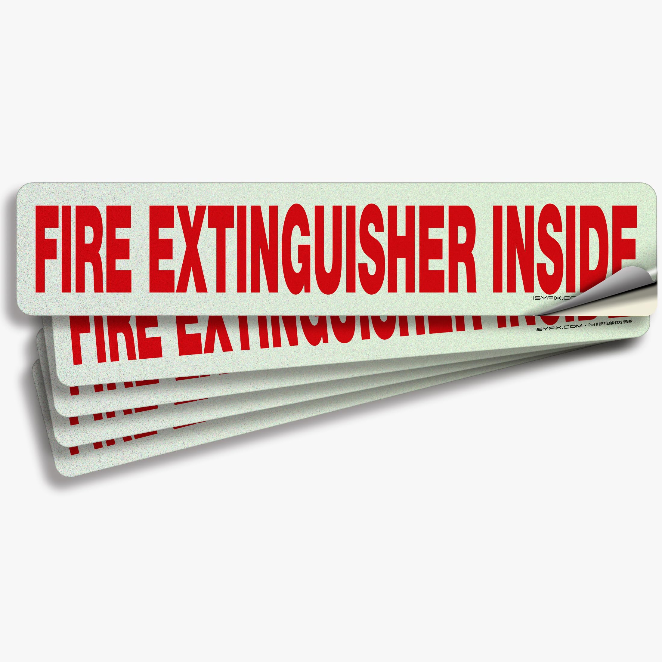 Fire Extinguisher Inside Sticker for Vehicles