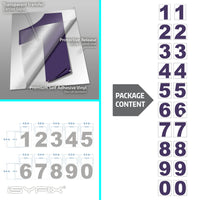 iSYFIX vinyl number stickers – Purple