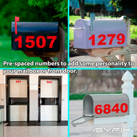 iSYFIX vinyl number stickers – Reflective Red