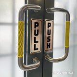 #Black / Brushed Gold Vertical