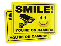 Smile You're on Camera Sign – Aluminum, Vinyl & Plastic