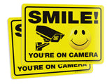 Smile You're on Camera Sign – Aluminum, Vinyl & Plastic