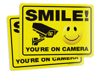 Smile You're on Camera Sign – Aluminum, Vinyl & Plastic