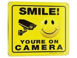 Smile You're on Camera Sign – Aluminum, Vinyl & Plastic