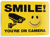Smile You're on Camera Sign – Aluminum, Vinyl & Plastic