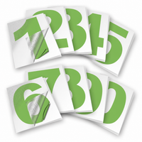 Vinyl Number Stickers Set — Adhesive 0–9 Address Numbers, 27 Colors