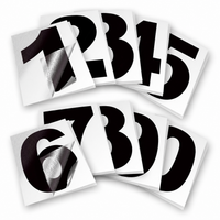 Vinyl Number Stickers Set — Adhesive 0–9 Address Numbers, 27 Colors