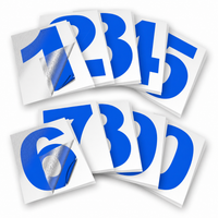 Vinyl Number Stickers Set — Adhesive 0–9 Address Numbers, 27 Colors