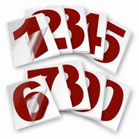 Vinyl Number Stickers Set — Adhesive 0–9 Address Numbers, 27 Colors