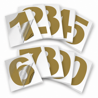 Vinyl Number Stickers Set — Adhesive 0–9 Address Numbers, 27 Colors