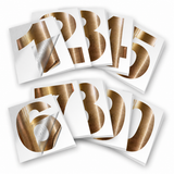 Vinyl Number Stickers Set — Adhesive 0–9 Address Numbers, 27 Colors