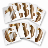Vinyl Number Stickers Set — Adhesive 0–9 Address Numbers, 27 Colors