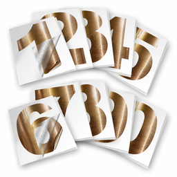 Vinyl Number Stickers Set — Adhesive 0–9 Address Numbers, 12 Metallic & Reflective Colors
