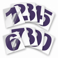 Vinyl Number Stickers Set — Adhesive 0–9 Address Numbers, 27 Colors