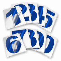 Vinyl Number Stickers Set — Adhesive 0–9 Address Numbers, 27 Colors