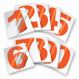 Vinyl Number Stickers Set — Adhesive 0–9 Address Numbers, 27 Colors