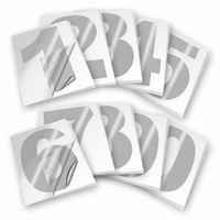 Vinyl Number Stickers Set — Adhesive 0–9 Address Numbers, 27 Colors
