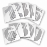 Vinyl Number Stickers Set — Adhesive 0–9 Address Numbers, 12 Metallic & Reflective Colors