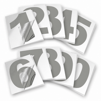 Vinyl Number Stickers Set — Adhesive 0–9 Address Numbers, 27 Colors
