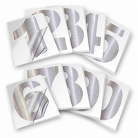 Vinyl Number Stickers Set — Adhesive 0–9 Address Numbers, 12 Metallic & Reflective Colors