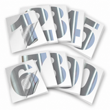 Vinyl Number Stickers Set — Adhesive 0–9 Address Numbers, 27 Colors