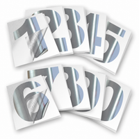 Vinyl Number Stickers Set — Adhesive 0–9 Address Numbers, 27 Colors