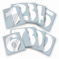 Vinyl Number Stickers Set — Adhesive 0–9 Address Numbers, 27 Colors