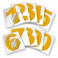 Vinyl Number Stickers Set — Adhesive 0–9 Address Numbers, 27 Colors