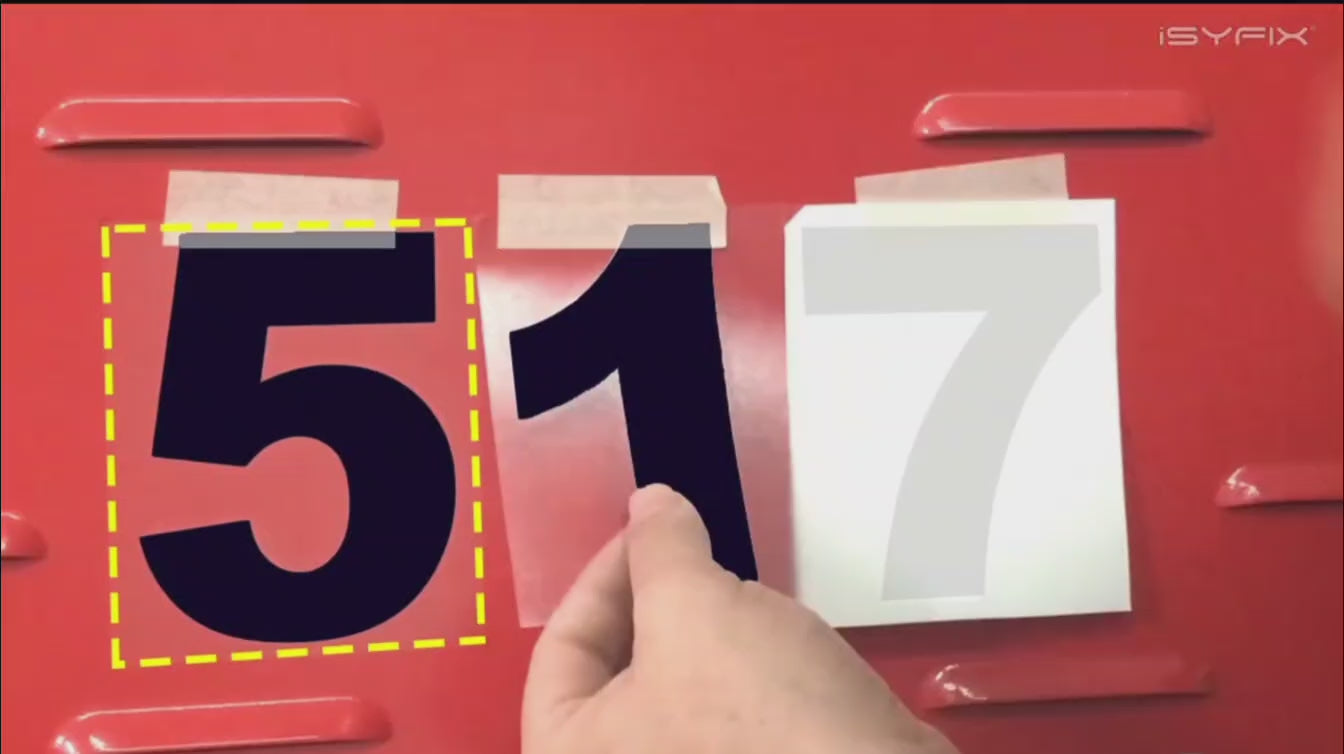 Vinyl Number Stickers Set