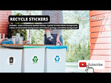 Recycle, Trash & Compost Stickers – 6-Pack Bin Labels, 5 x 5 in