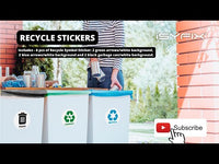 Recycle, Trash & Compost Stickers – 6-Pack Bin Labels, 5 x 5 in