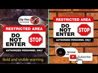 Restricted Area – Employees Only Signs, 10x7 & 14x10 in
