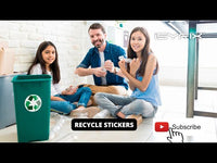 Recycle, Trash & Compost Stickers – 6-Pack Bin Labels, 5 x 5 in