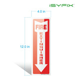 iSYFIX Fire Extinguisher Signs Stickers – 12 Pack 4x12 Inch – Premium Self-Adhesive Vinyl Decal, Laminated for Ultimate UV, Weather, Scratch, Water & Fade Resistance, Indoor & Outdoor