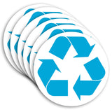 Recycle Sticker for Trash Can Bins, Sign Decal - 6 Pack 5 in – Premium Self-Adhesive Vinyl, Laminated for Weatherproof, UV Resistant, Encourage Recycling, Indoor and Outdoor.