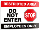 Restricted Area, Do Not Enter, Employees Only