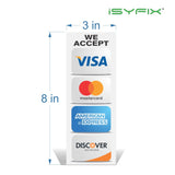 We Accept Visa MasterCard Discovery Amex - Parent