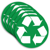 Recycle Sticker for Trash Can Bins, Sign Decal - 6 Pack 5 in – Premium Self-Adhesive Vinyl, Laminated for Weatherproof, UV Resistant, Encourage Recycling, Indoor and Outdoor.
