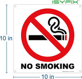 “No Smoking” Metal Sign – 1 Pack 10x10 Inch – 100% Rust Free .040 Aluminum Signs, Laminated for Ultimate UV, Weather, Scratch, Water and Fade Resistance, Indoor and Outdoor, Signs for Exterior.