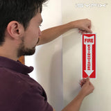 iSYFIX Fire Extinguisher Signs Stickers – 12 Pack 4x12 Inch – Premium Self-Adhesive Vinyl Decal, Laminated for Ultimate UV, Weather, Scratch, Water & Fade Resistance, Indoor & Outdoor
