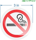 "No Smoking" Sign Sticker for House, Home & Business – 6 Pack 3x3 inch – Premium Self-Adhesive Vinyl, Laminated for Ultimate UV, Weather, Scratch, Water and Fade Resistance, Indoor & Outdoor
