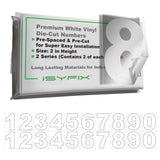 Black Vinyl Numbers Stickers - 2 Inch Self Adhesive - 2 Sets - Premium Decal Die Cut and Pre-Spaced for Mailbox, Signs, Window, Door, Cars, Trucks, Home, Business, Address Number, Indoor or Outdoor