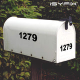 Black Vinyl Numbers Stickers - 2 Inch Self Adhesive - 2 Sets - Premium Decal Die Cut and Pre-Spaced for Mailbox, Signs, Window, Door, Cars, Trucks, Home, Business, Address Number, Indoor or Outdoor