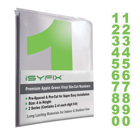 Black Vinyl Numbers Stickers - 2 Inch Self Adhesive - 2 Sets - Premium –  iSYFIX Signs