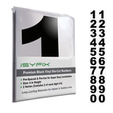 Black Vinyl Numbers Stickers - 2 Inch Self Adhesive - 2 Sets - Premium Decal Die Cut and Pre-Spaced for Mailbox, Signs, Window, Door, Cars, Trucks, Home, Business, Address Number, Indoor or Outdoor