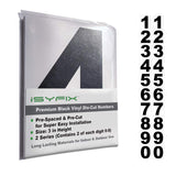 Black Vinyl Numbers Stickers - 2 Inch Self Adhesive - 2 Sets - Premium Decal Die Cut and Pre-Spaced for Mailbox, Signs, Window, Door, Cars, Trucks, Home, Business, Address Number, Indoor or Outdoor