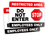 Restricted Area, Do Not Enter, Employees Only
