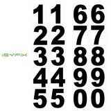 Black Vinyl Numbers Stickers - 2 Inch Self Adhesive - 2 Sets - Premium Decal Die Cut and Pre-Spaced for Mailbox, Signs, Window, Door, Cars, Trucks, Home, Business, Address Number, Indoor or Outdoor