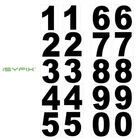 iSYFIX Gold Vinyl Numbers Stickers - 3 Inch Self Adhesive 2 Sets - Premium  Decal Die Cut & Pre-Spaced for Mailbox, Signs, Window, Door, Cars, Trucks