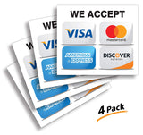 We Accept Visa MasterCard Discovery Amex - Parent